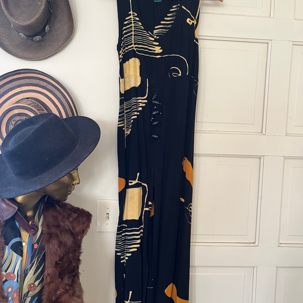 Vintage Black and Gold Dress